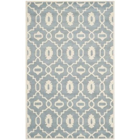 Safavieh Chatham Hand Tufted Rectangle Rug- Blue - Ivory- 2 ft. 3 in. x 9 ft. CHT745B-29